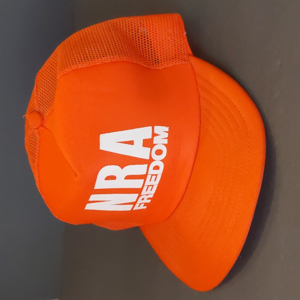 Orange NRA Freedom hunting snapback cap hat Vintage